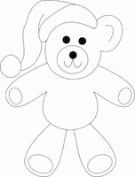 Christmas Teddy Bear - christmas coloring
