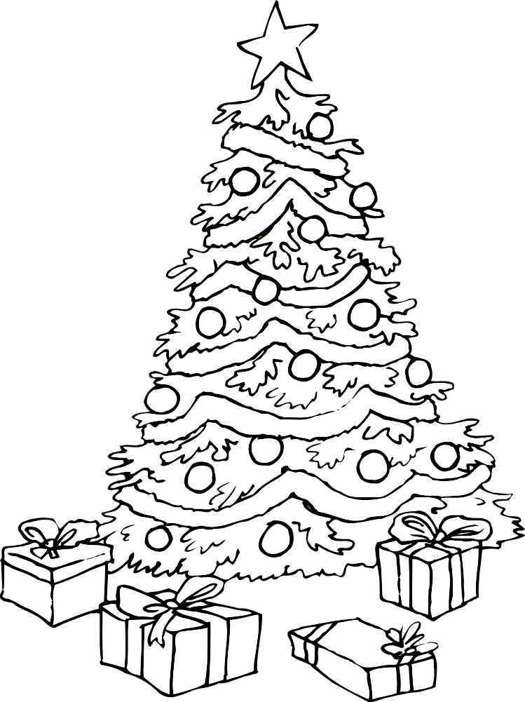 a christmas tree coloring pages - photo #19