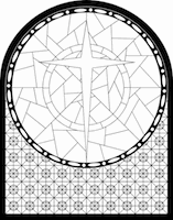 Stained Glass Star Window - christmas coloring