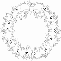 Wreath - christmas coloring