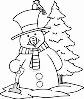 A Snowman - christmas coloring