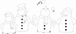 Snowmen - christmas coloring