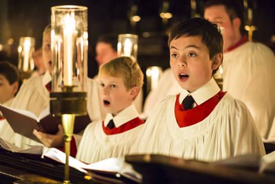 Choristers at King's College, Cambridge, used with kind permission