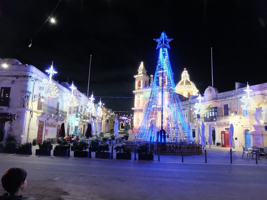 Christmas lights in Malta