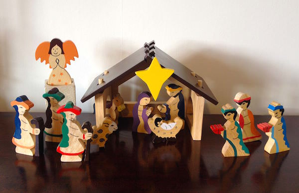 A Wooden Nativity Scene