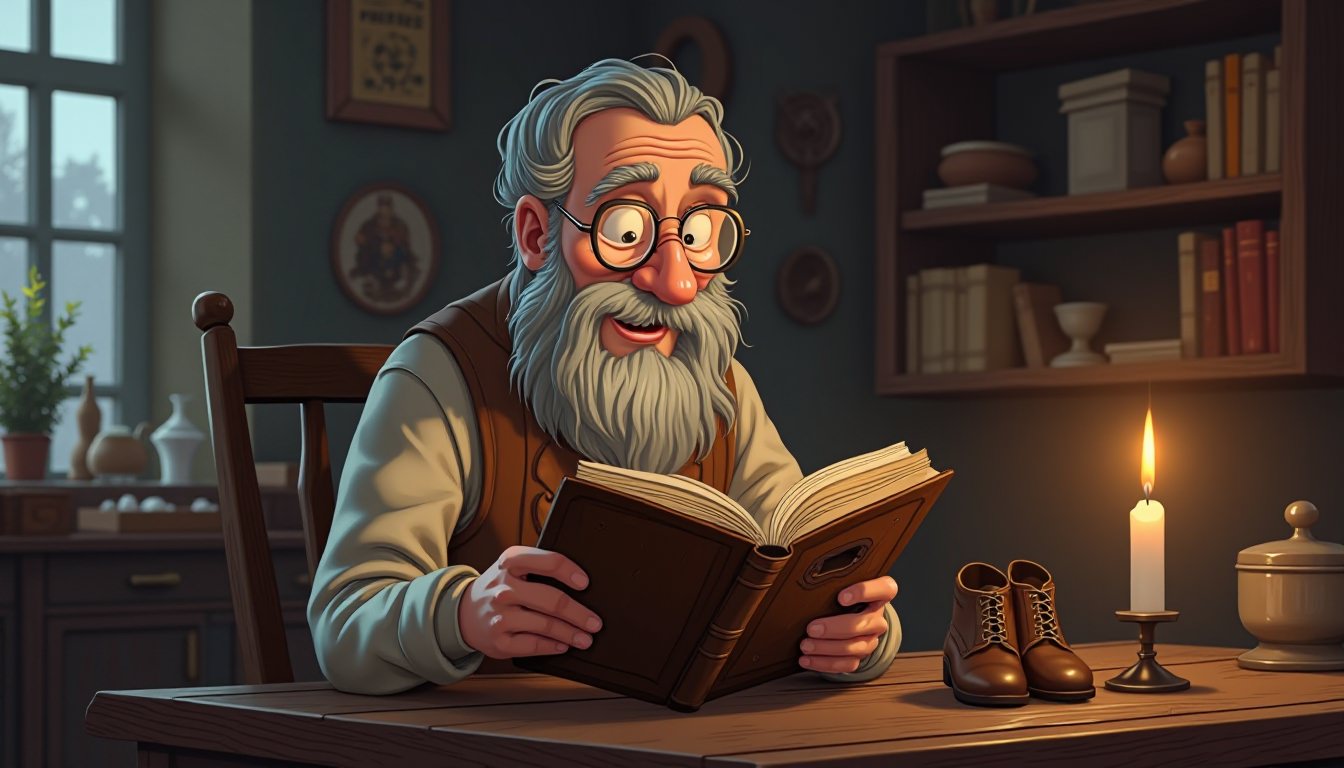 Papa Panov reading his Bible