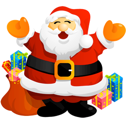 Cartoon drawing of Santa Claus