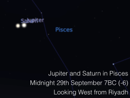 Jupiter and Saturn on 29th September 7BC