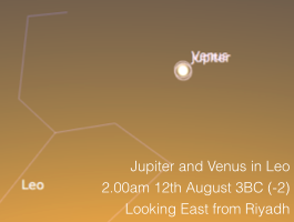 Jupiter and Venus on 12th August 3BC
