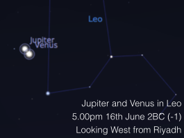 Jupiter and Venus on 16th June 2BC