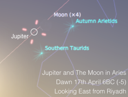 Jupiter and Moon on 17th April 6BC