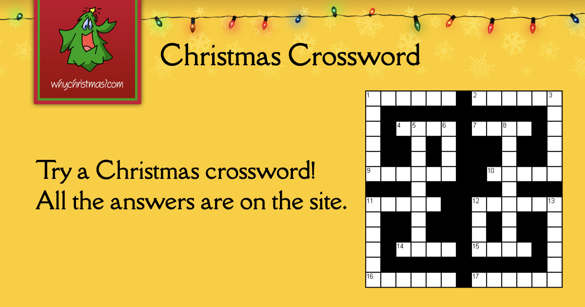Christmas Crossword Christmas Fun Whychristmas Com